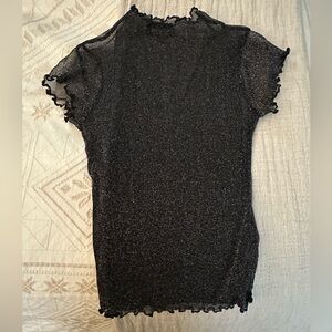 TOPSHOP | Sparkly short sleeve top (size US 2)